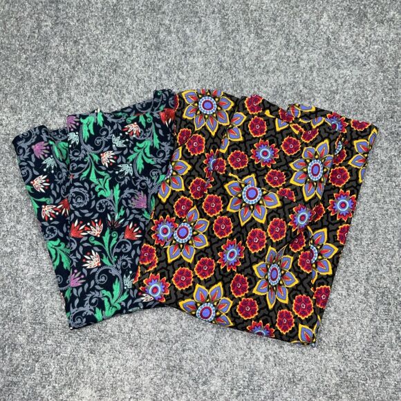 LulaRoe Skirt Womens Size XS Cassie Azure Lot Of 2 NWT Floral  Whimsy - Picture 1 of 5